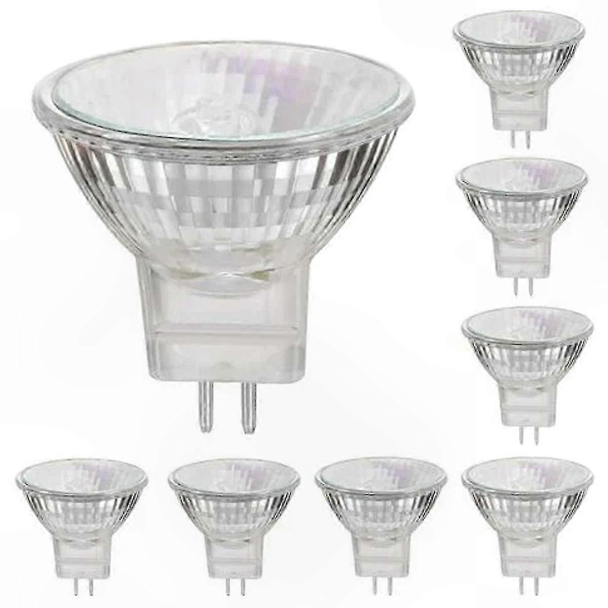 12V 35W GU4 Base Halogen Bulbs, Warm White 2800K, Dimmable, 8-Pack