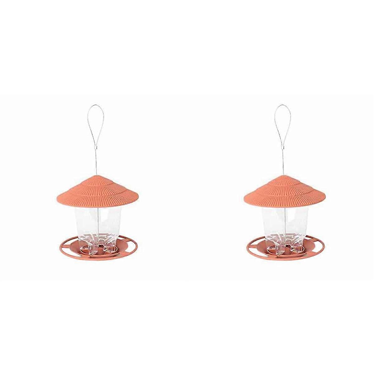 Wild Bird Feeder, Outside Squirrel Proof Bird Feeder, Hanging Wild Bird Feeder with Round Shaped Roo