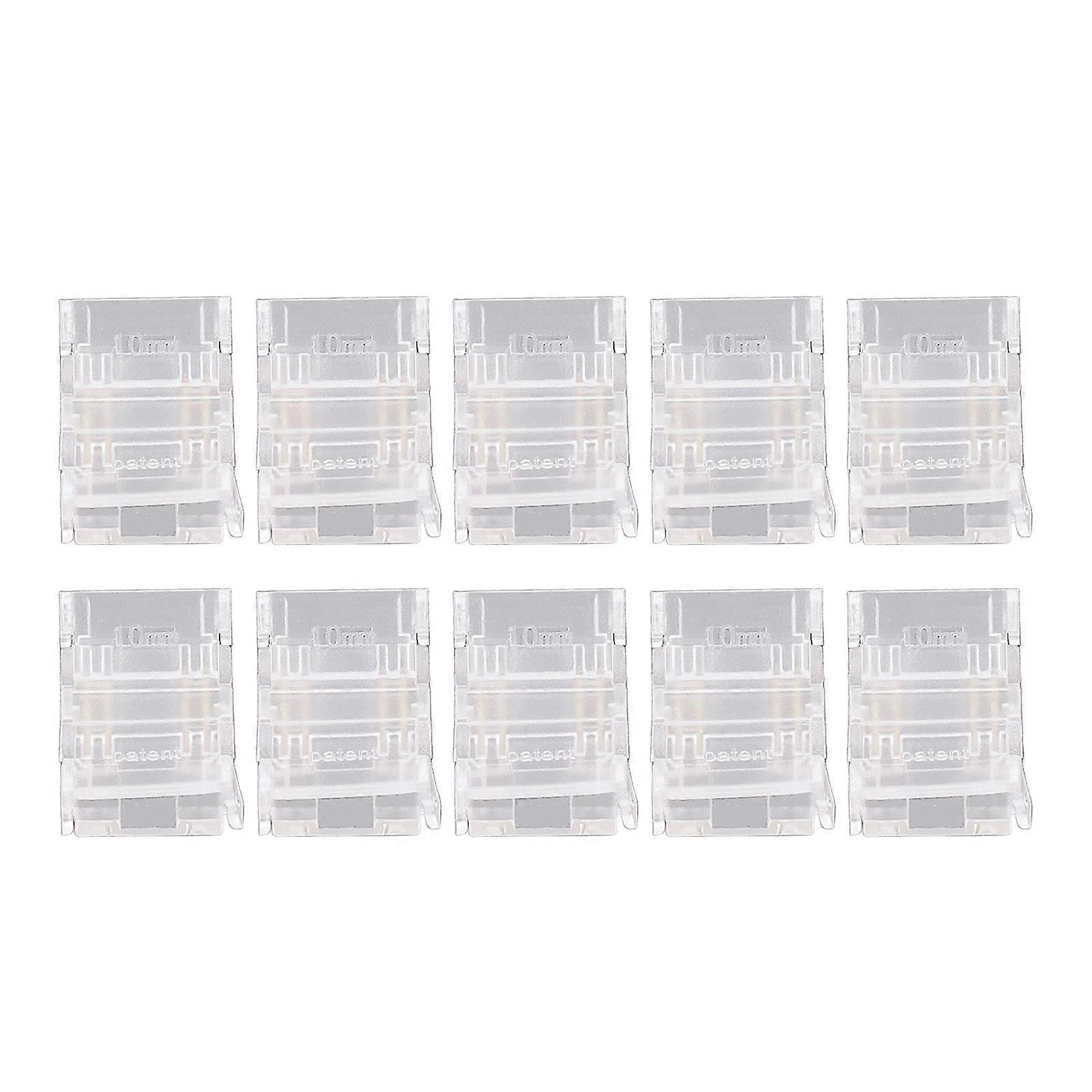 10PCS LED Strip Connectors 4 Pin 10mm Solderless Quick Connection LED Adapter Connectors