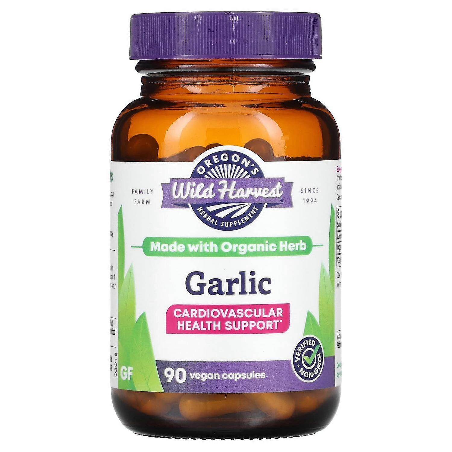 Oregons Wild Harvest, Garlic, 90 Vegan Capsules