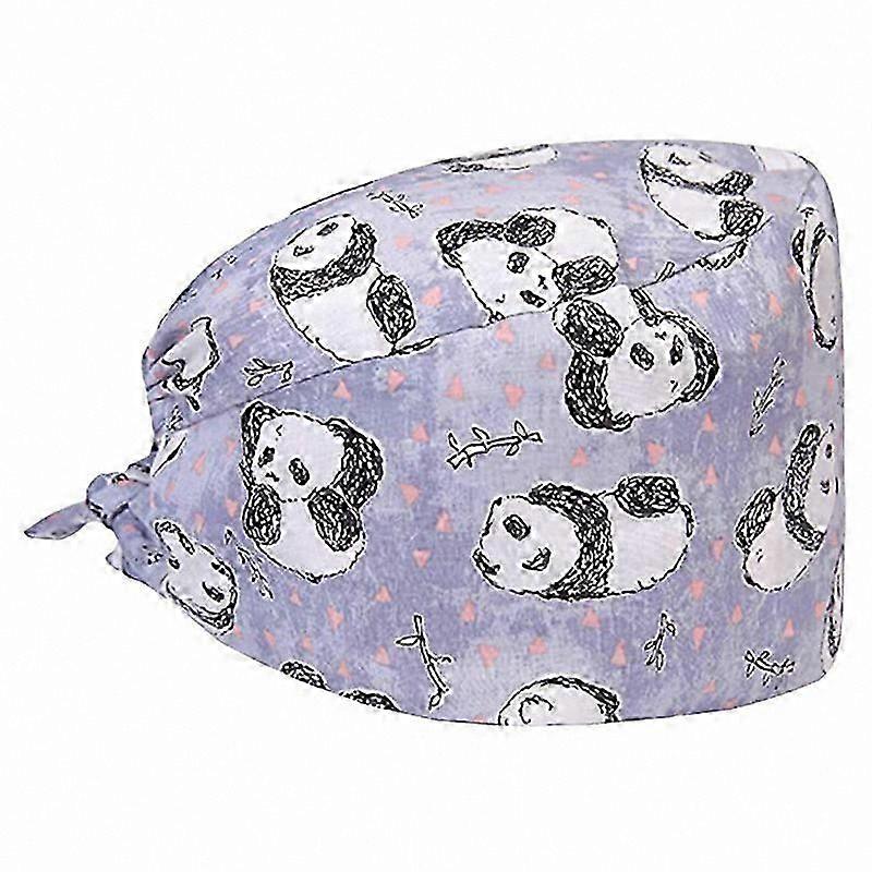 Animal Print Surgical Cap for Nurses - Cartoon Design Work Hat