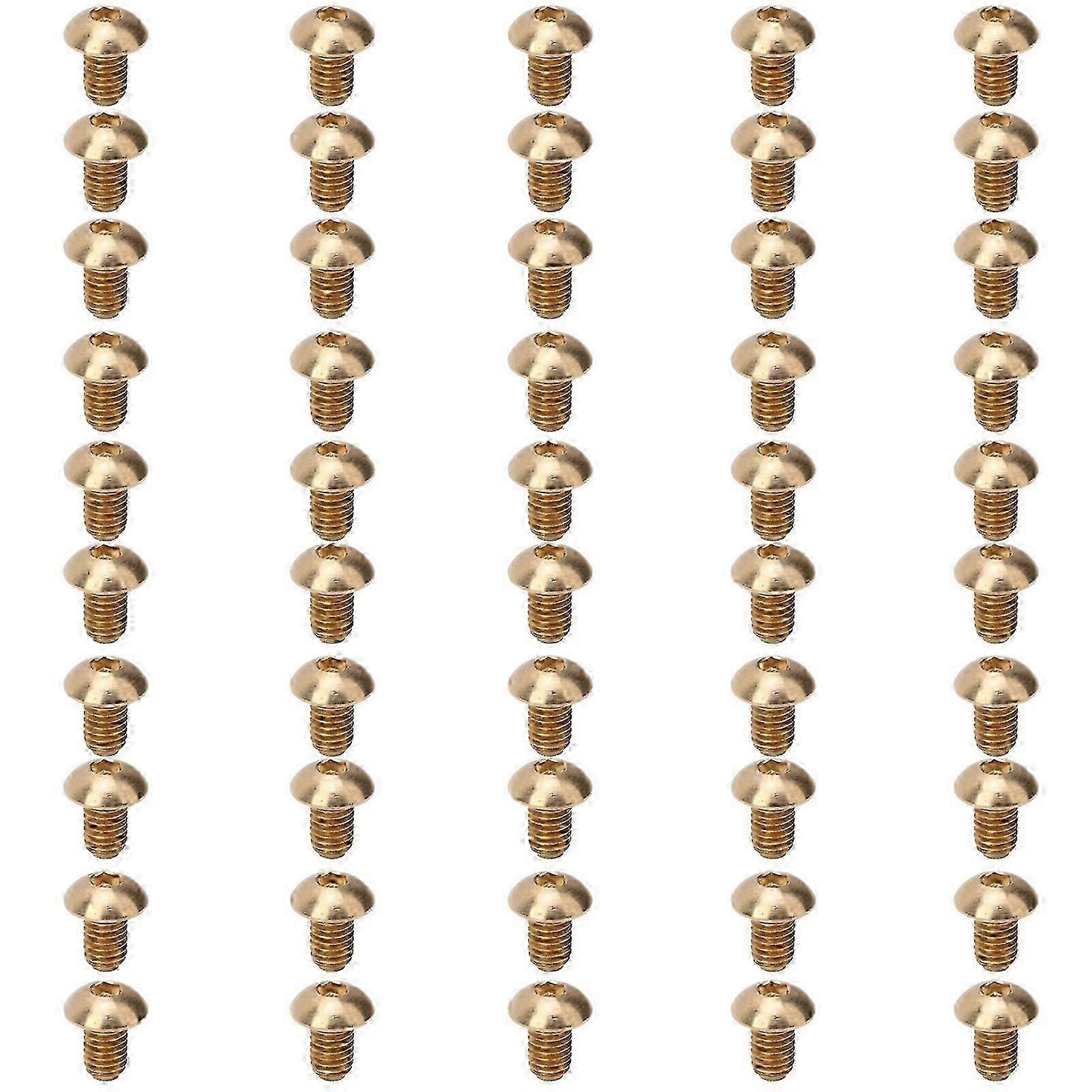 50Pcs M5x8mm Round Hex Socket Screw Copper Fastener Hardware Tools