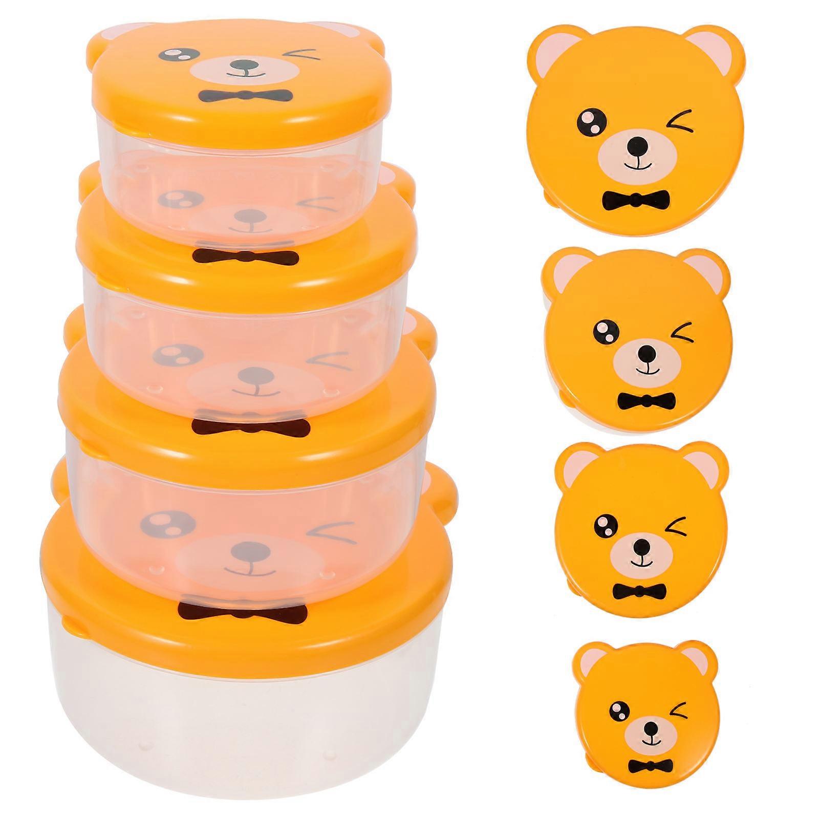 Kids Fruit Box 16 Pcs Reusable Bento Box Perfect For Household Use Comes In Orange Color Designed For Picnic And Refrigerator Storage