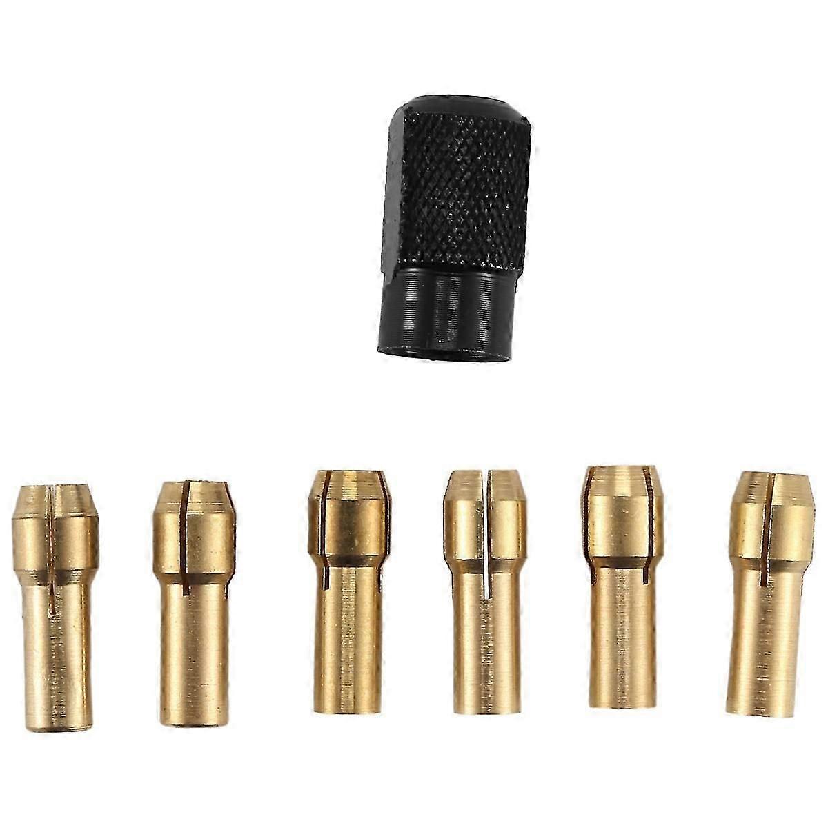 7Pcs for Dremel Brass Collet 1.0/1.6/2.0/2.4/3.0/3.2 +for Dremel Check M8X0.75