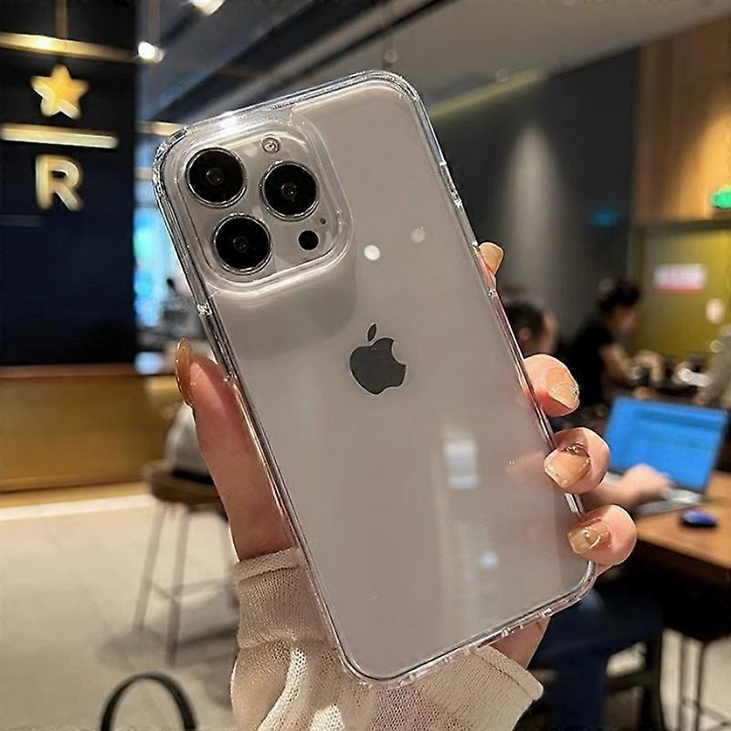 Luxury Transparent Soft Acrylic Phone Case For iPhone 17 16 15 14 13 12 11 Pro Max XS X XR 7 8 Plus Mini Shockproof Bumper Cover