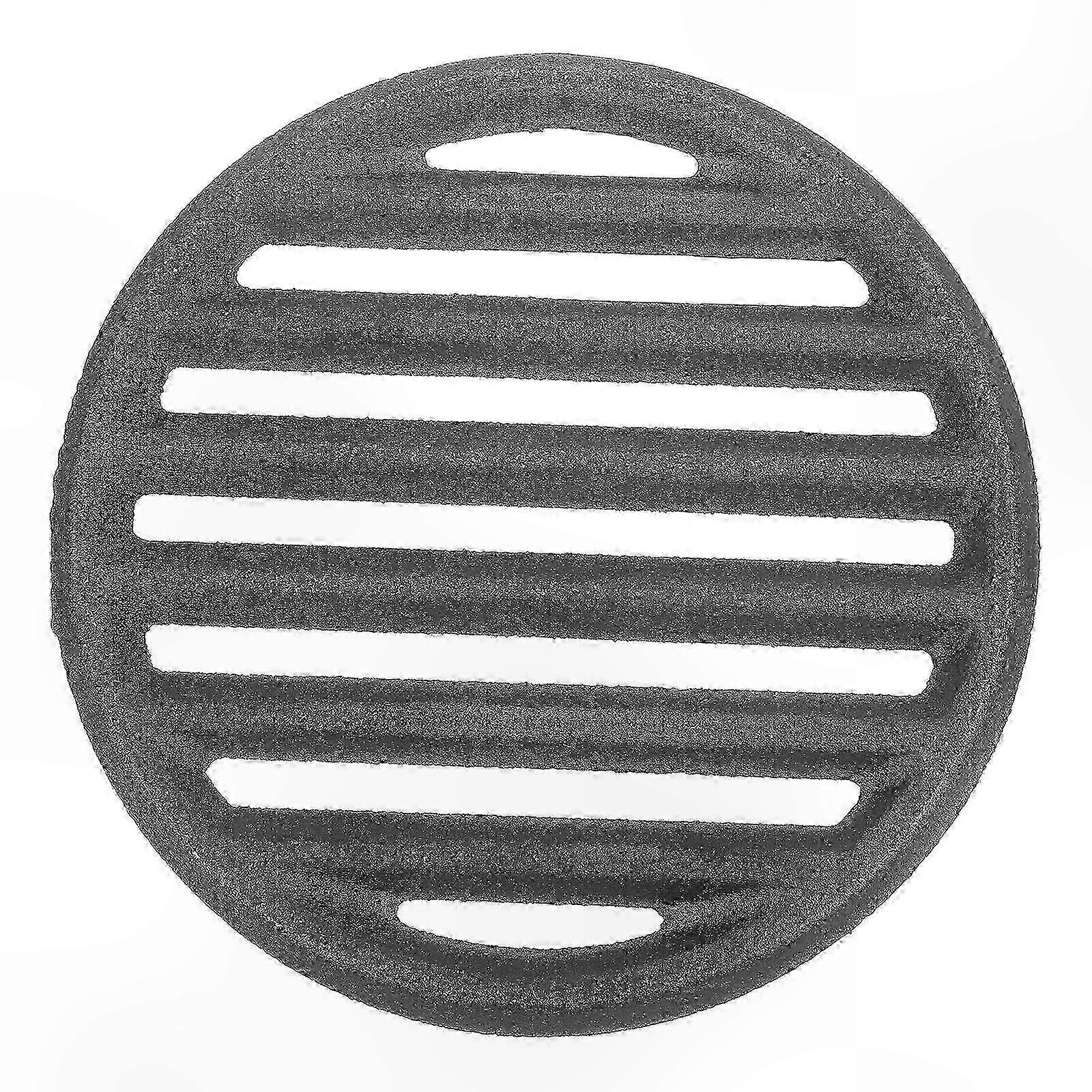 Round Cast Iron Fire Grate for BBQ Fireplace, High Heat Charcoal Plate Grill Replacement Part, Outdoor Grill Accessories
