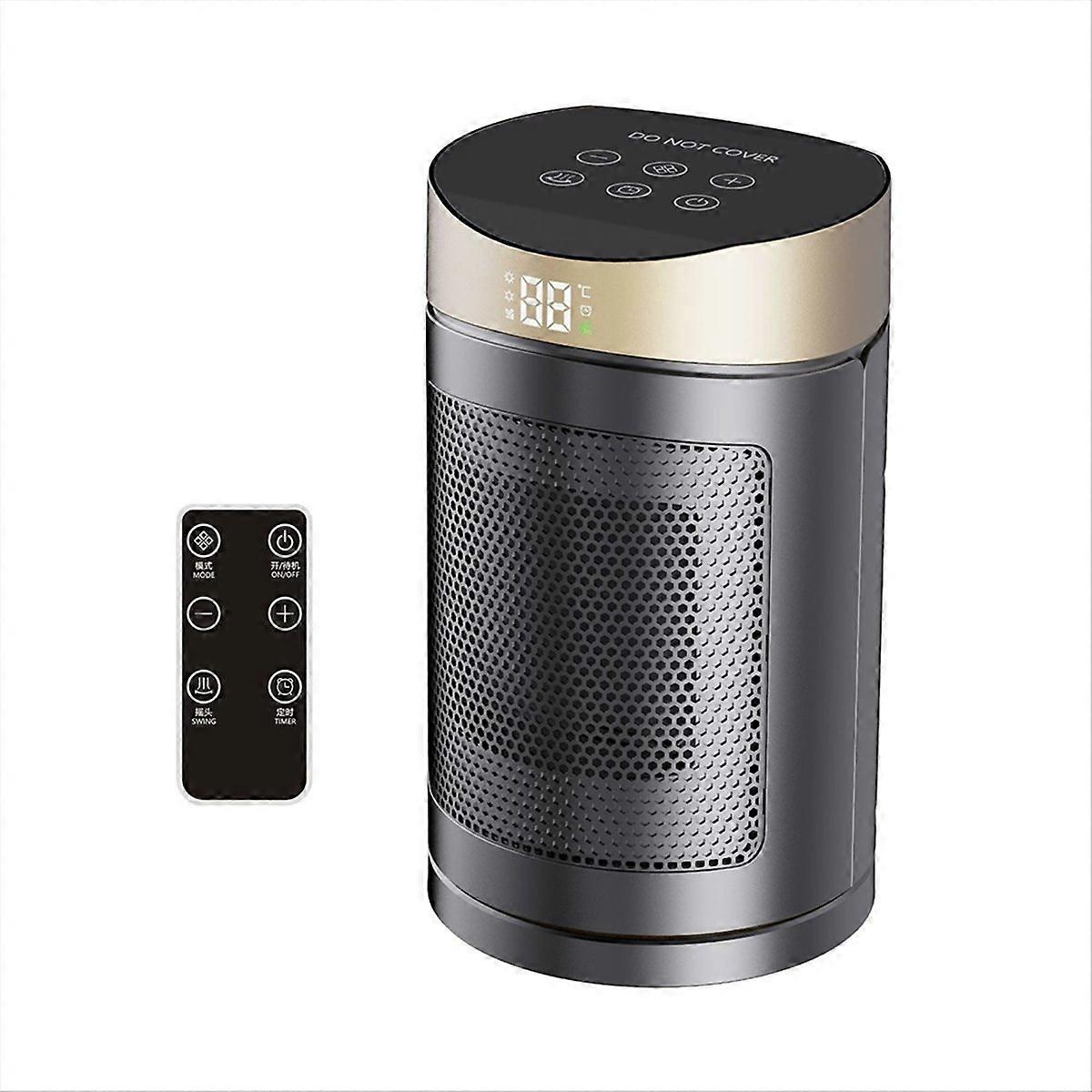 PTC Ceramic Electric Heater with Thermostat, EU Plug