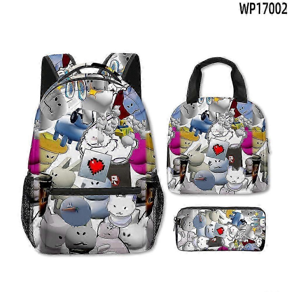 Roblox Forsaken Gubby 3-piece Set Backpack Lunch Bag Pencil Case Gaming Theme Stationery Organizer Multiple Styles Kids Student Supplies