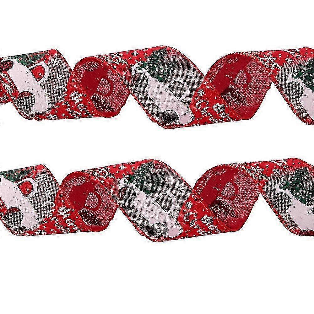 Hot Elegant Decoration For Your Space, Wired Christmas Ribbon, Neutral Tones, High-quality Polyester, Seam Edge For Easy Shaping, Complements Any Dec