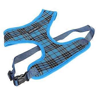 Pet Dog Harness Breathable VestStyle Puppy Leash Soft Mesh Vest for Small Medium Dogs(Blue S)
