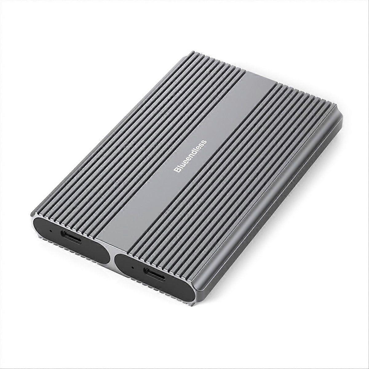 Dual Bay NVMe SSD Enclosure M.2 Dual NVMe Hard Drive Case 10Gbps USB C 3.2 GEN2 External Hard Disk