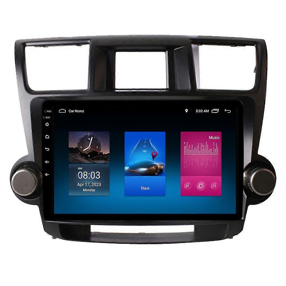 RoverOne Car Stereo Radio Bluetooth CarPlay Android Auto GPS Sat Nav Touch Screen for Toyota Highlander 2 XU40 2007 - 2013