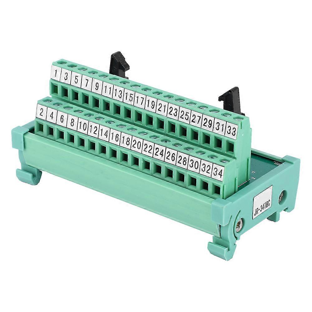 Terminal Block Wire Connector PLC Transfer Module IDC-34P 35mm DIN Rail Electrical Supplies