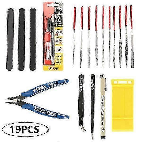 19-Piece Basic Craft Tools Set with Anti-Static - Model Making Kits
