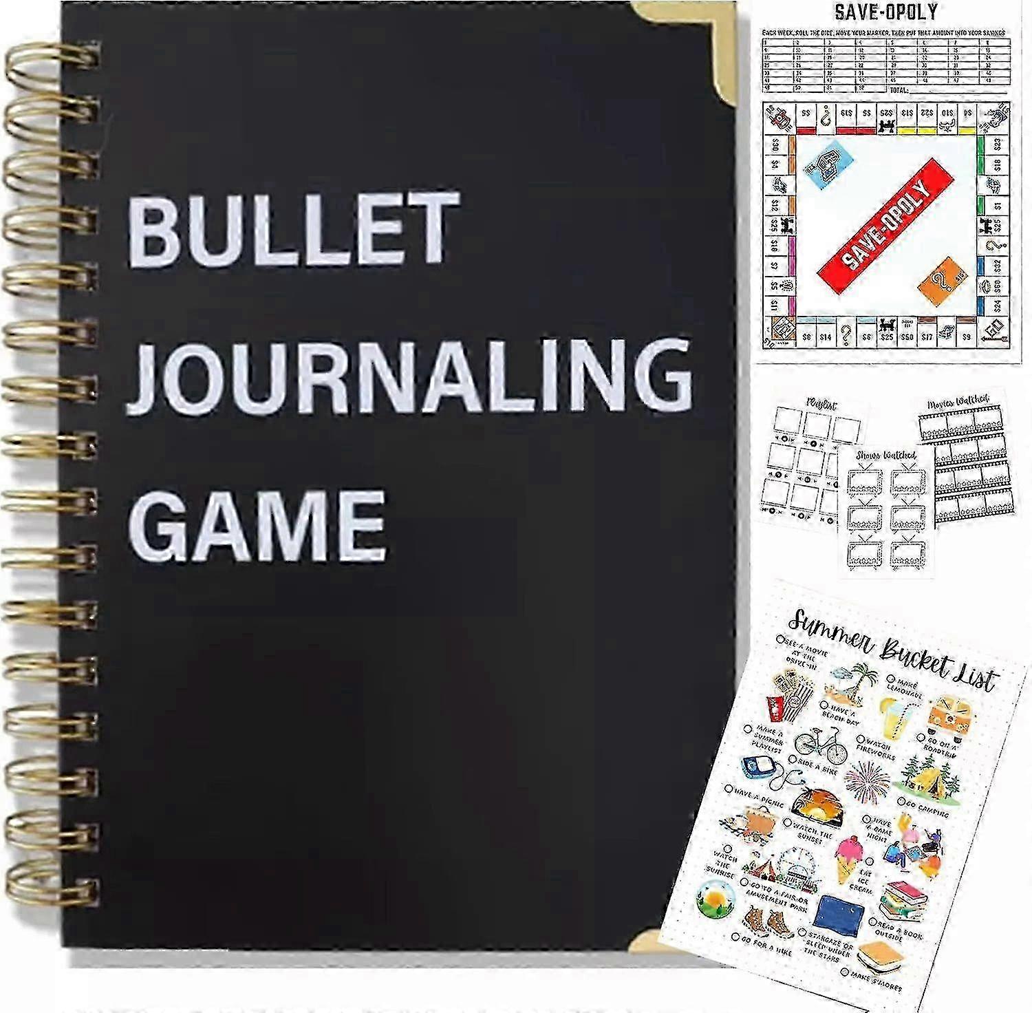 Notebook Bullet Journal Game,Double Spiral Wire-Binding,Finance Spending Tracker Bundle