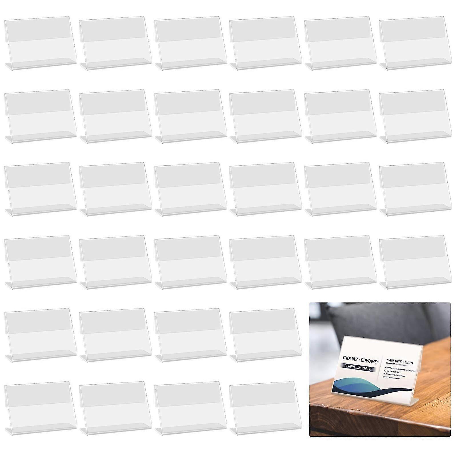 40 stuks mini acryl display houder, prijs naam kaart label winkelstandaard, prijs label houder gebruikt in supermarkt hotel