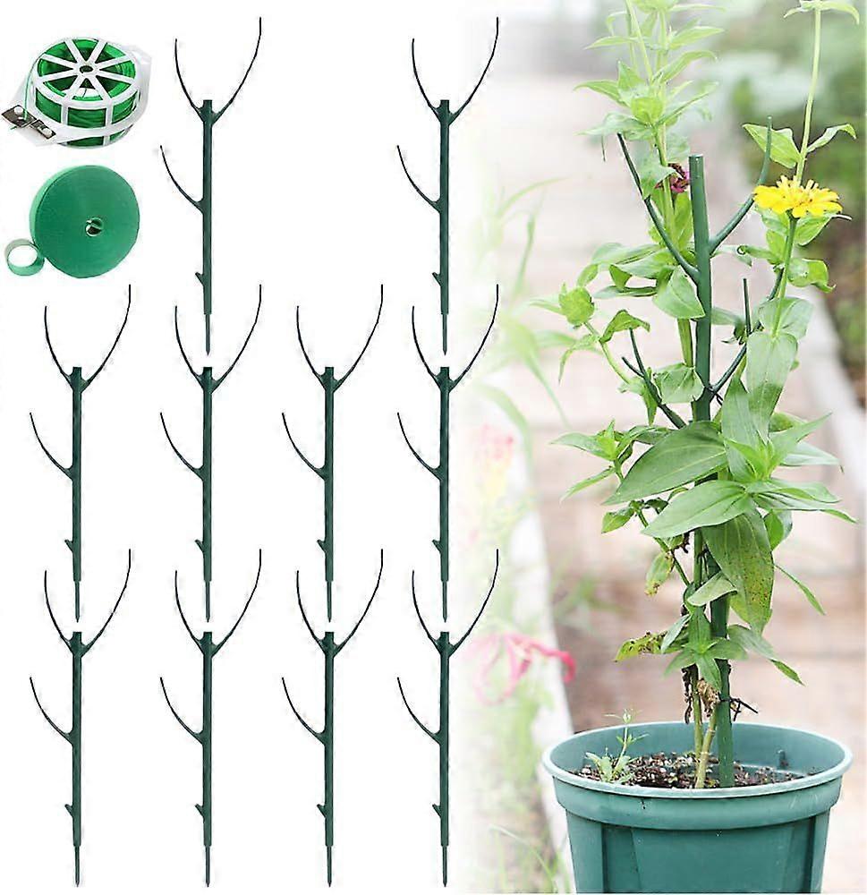 Gardening Green Plant Support Frame - Plant Support Rack, Flower Support Stand, Leaf Protection Rack, Multi-layer Stackable Flower Support Rack