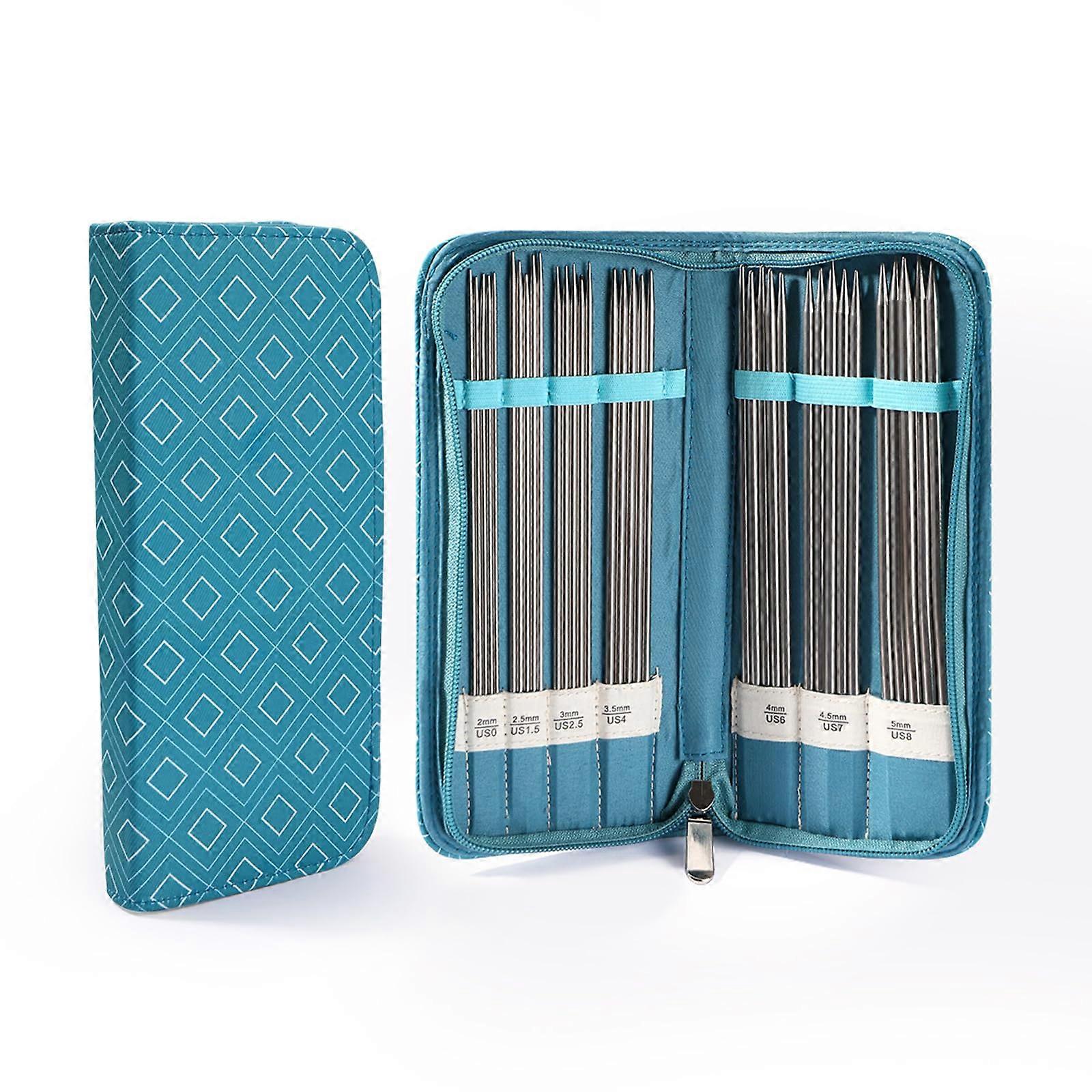 Double Pointed Knitting Needle Set 20cm with Case for Socks Mittens and Small Projects