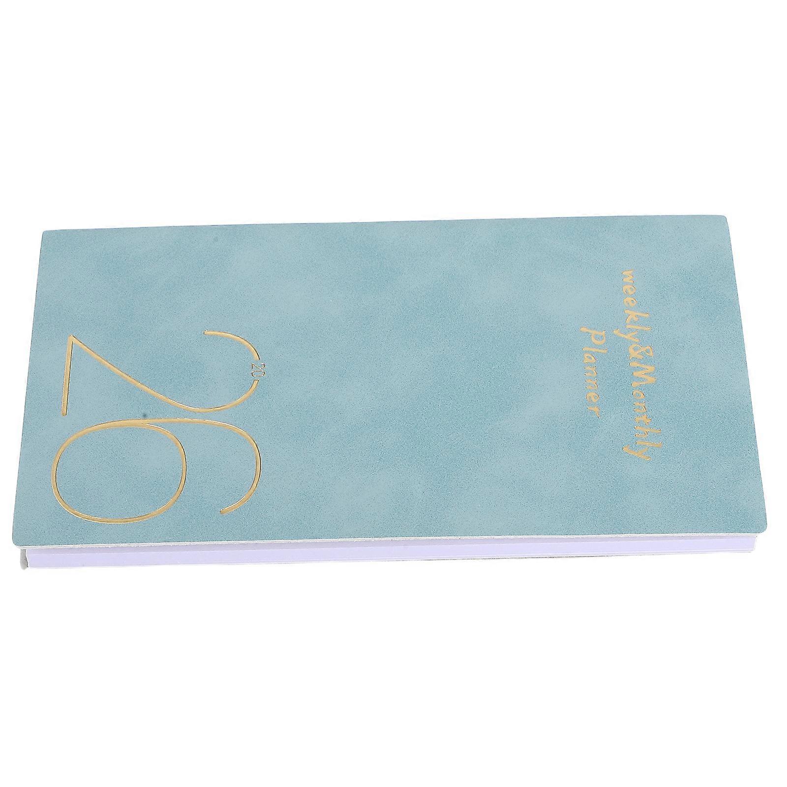 Daily Planner Pocket Notebook with Notes for Business 2026 Sky-Blue PU