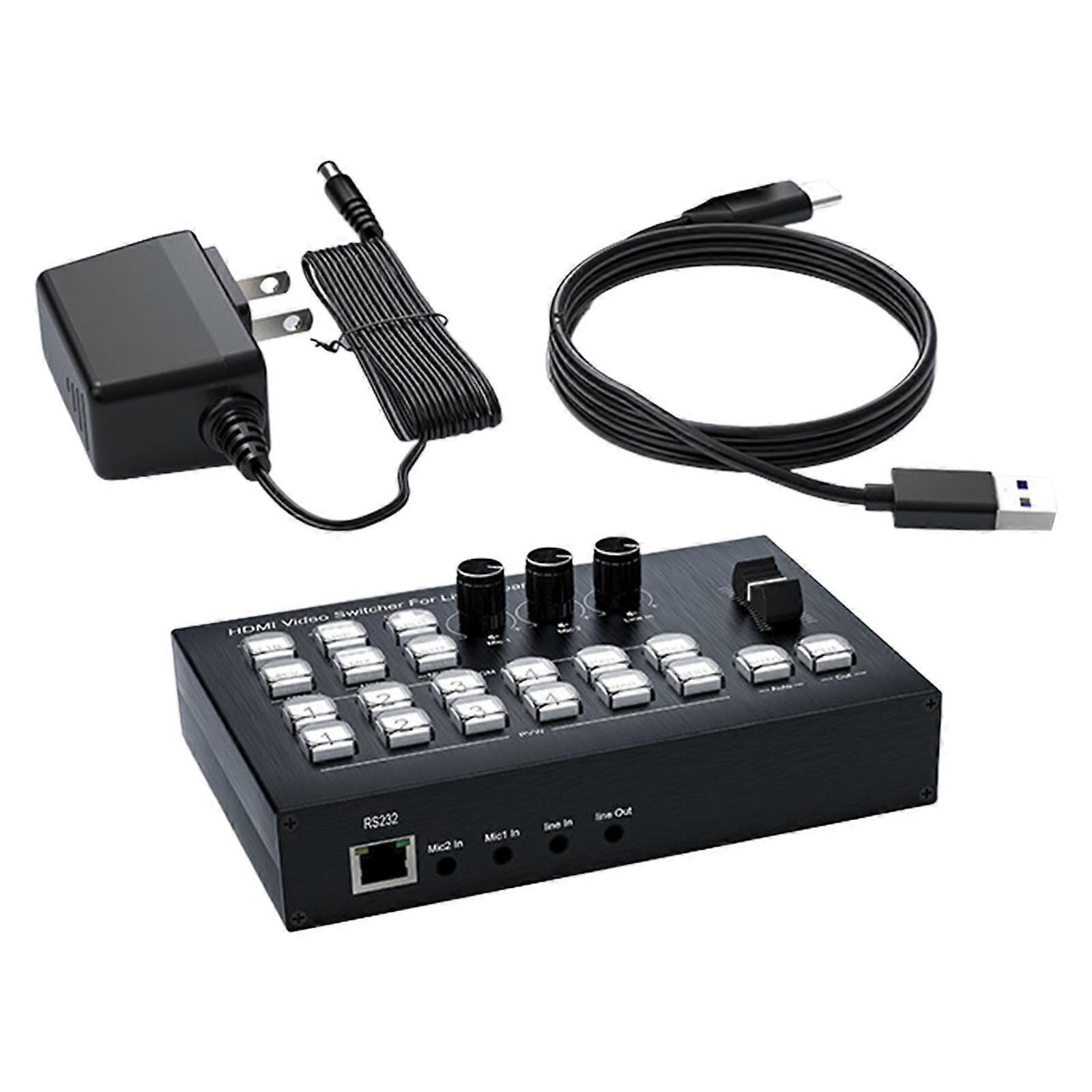 Source Video Switcher With Resolution Support And Picture In Picture Functionality For Broadcasters Multicolor