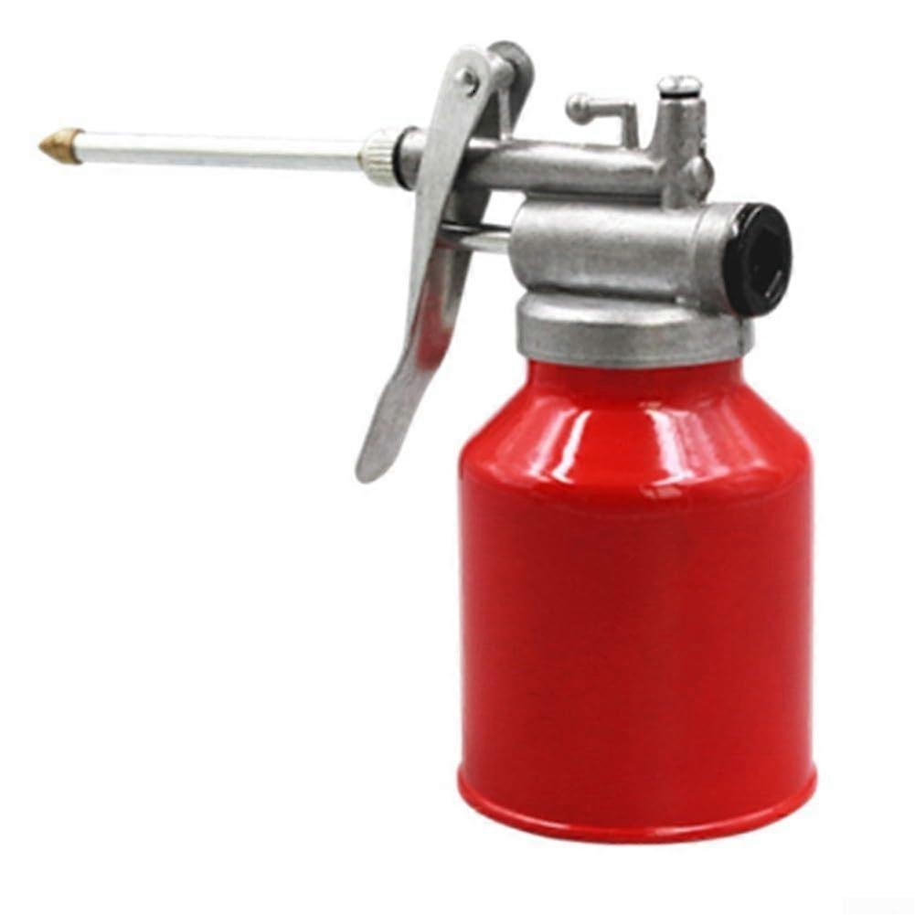 Manual Oil Can with Long Spout 250ml 400ml Transparent Pump for Machinery Lubrication