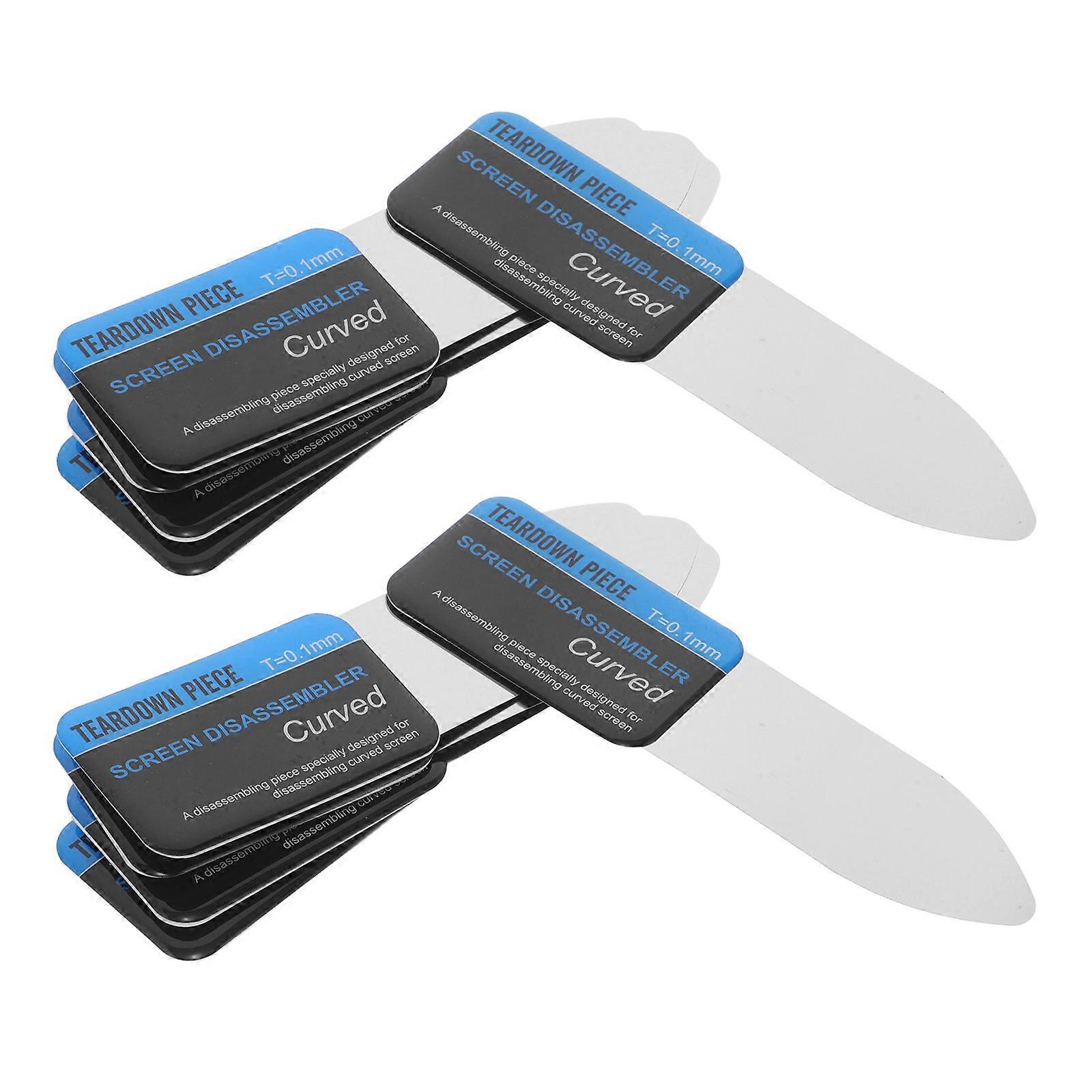 20Pcs Curved Screen Spudger for Smooth Phone Screen Opening Silver Tool