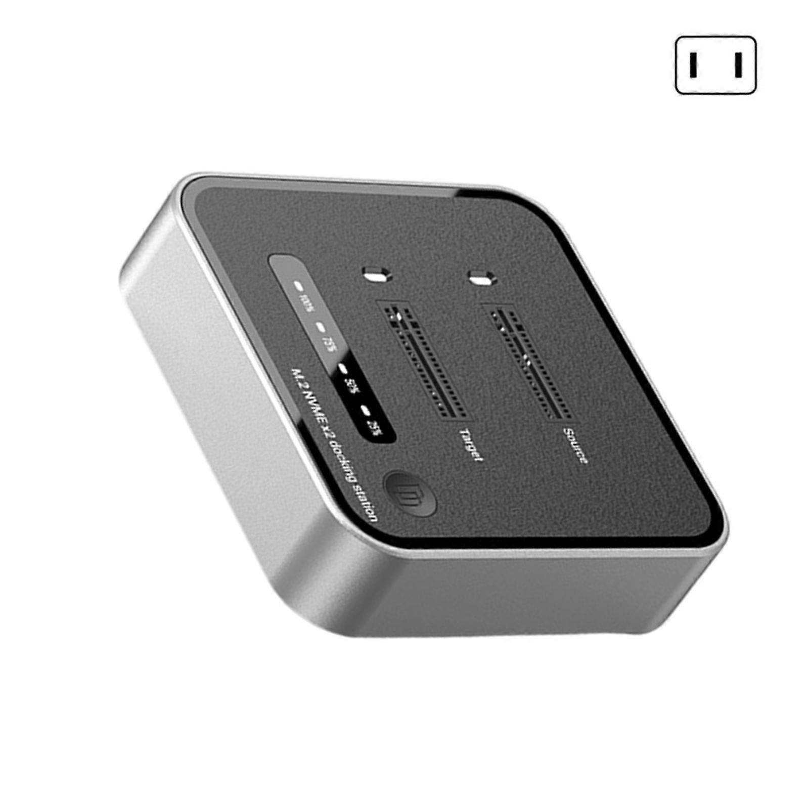 M.2 Solid Disk Case 20Gbps Efficient For Double Bays Support M.2 NVME Protocol Disks Enclosure Case Aluminum Case Multicolor