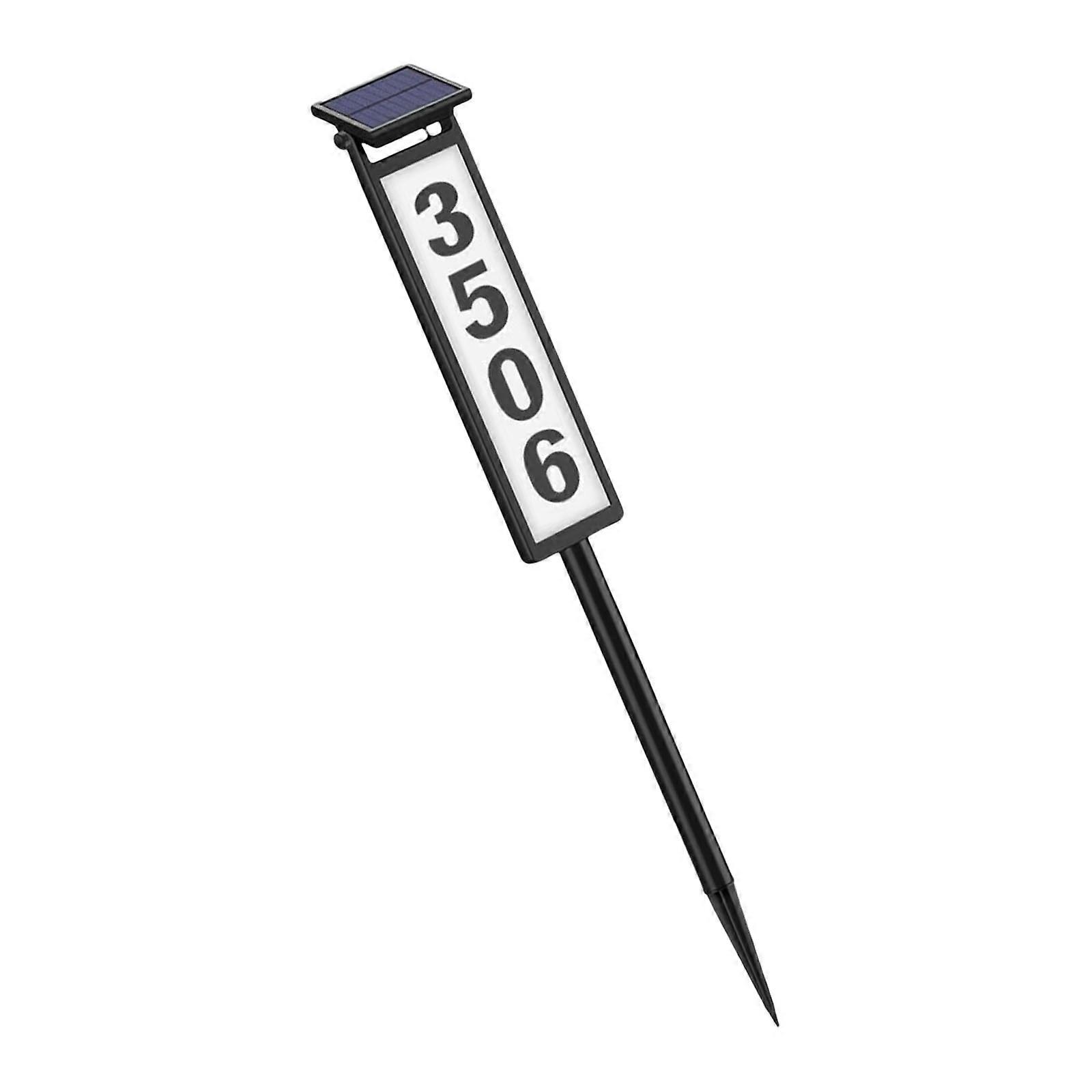 Pack of 2 Solar House Number Sign with Easy Installation and High Visibility Plastic Illuminated Number for Outdoor Multicolor