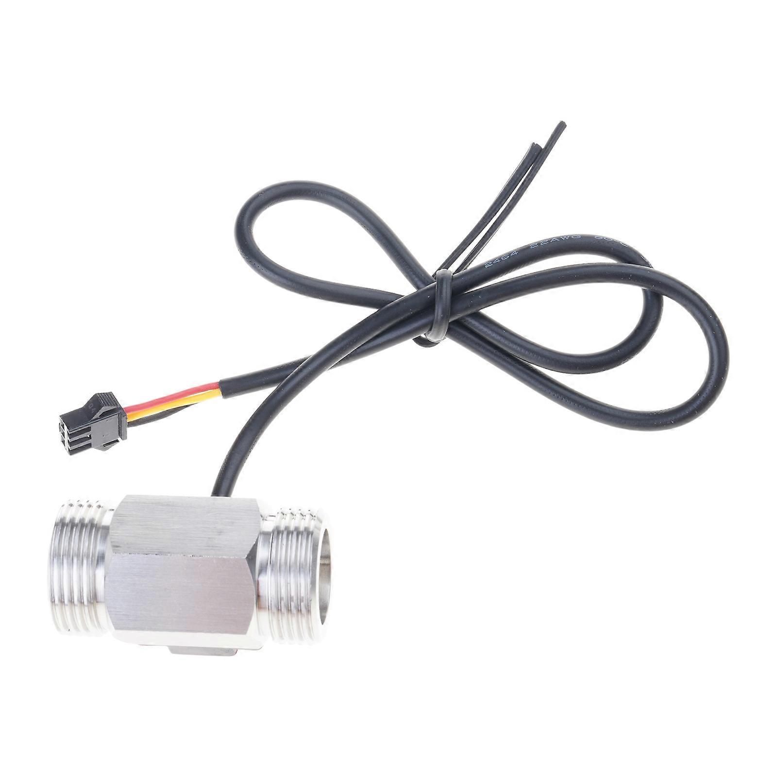 DN20 Water Flow Meter External Thread Water Sensor Liquid Flowmeter 1-30L/min Water Fluidmeter for Water Heater Multicolor