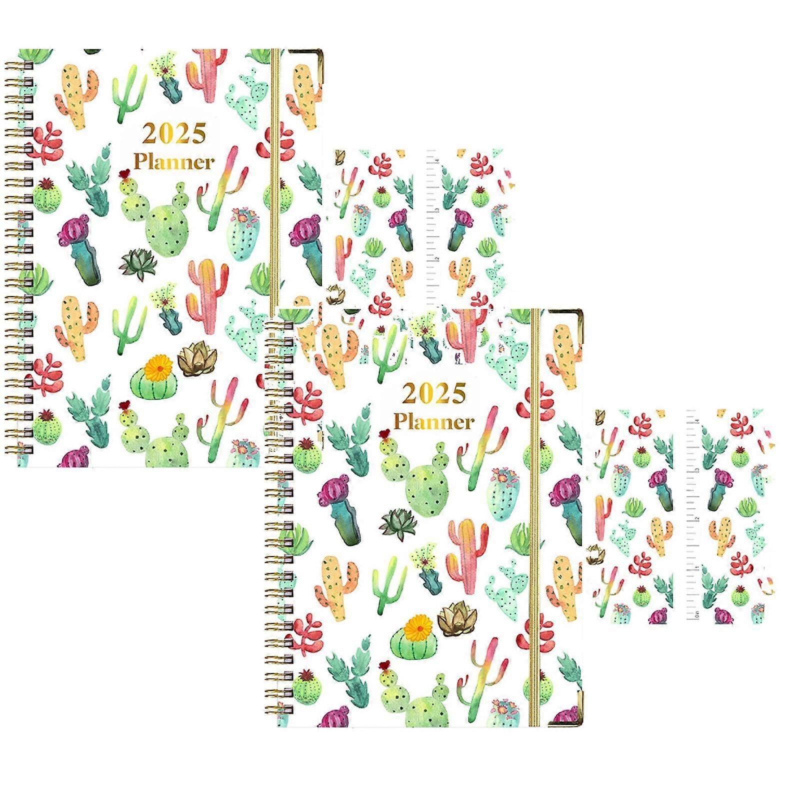 Xubond Notebook 2025 Academic Planner July To 2025 Monthly Tabs Daily Organizer Twin Wire Binding Pocket Folder Sticky Notes Tools