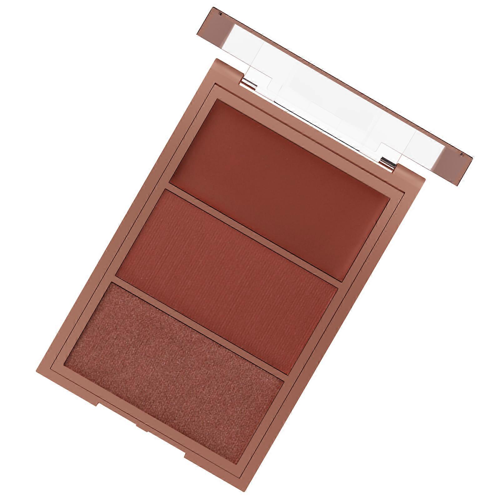 Portable Blush Palette Cheekbones Contouring Blush Highlighting Natural Flush Effect Blendable Formula Day Color Stay  C