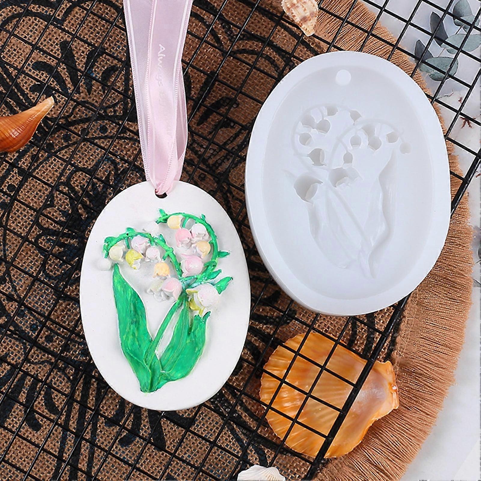 Hariumiu Silicone Mold Tulip Bell Orchid Flower Butterfly Pattern Non-stick Simple Operation Easy Release Mold