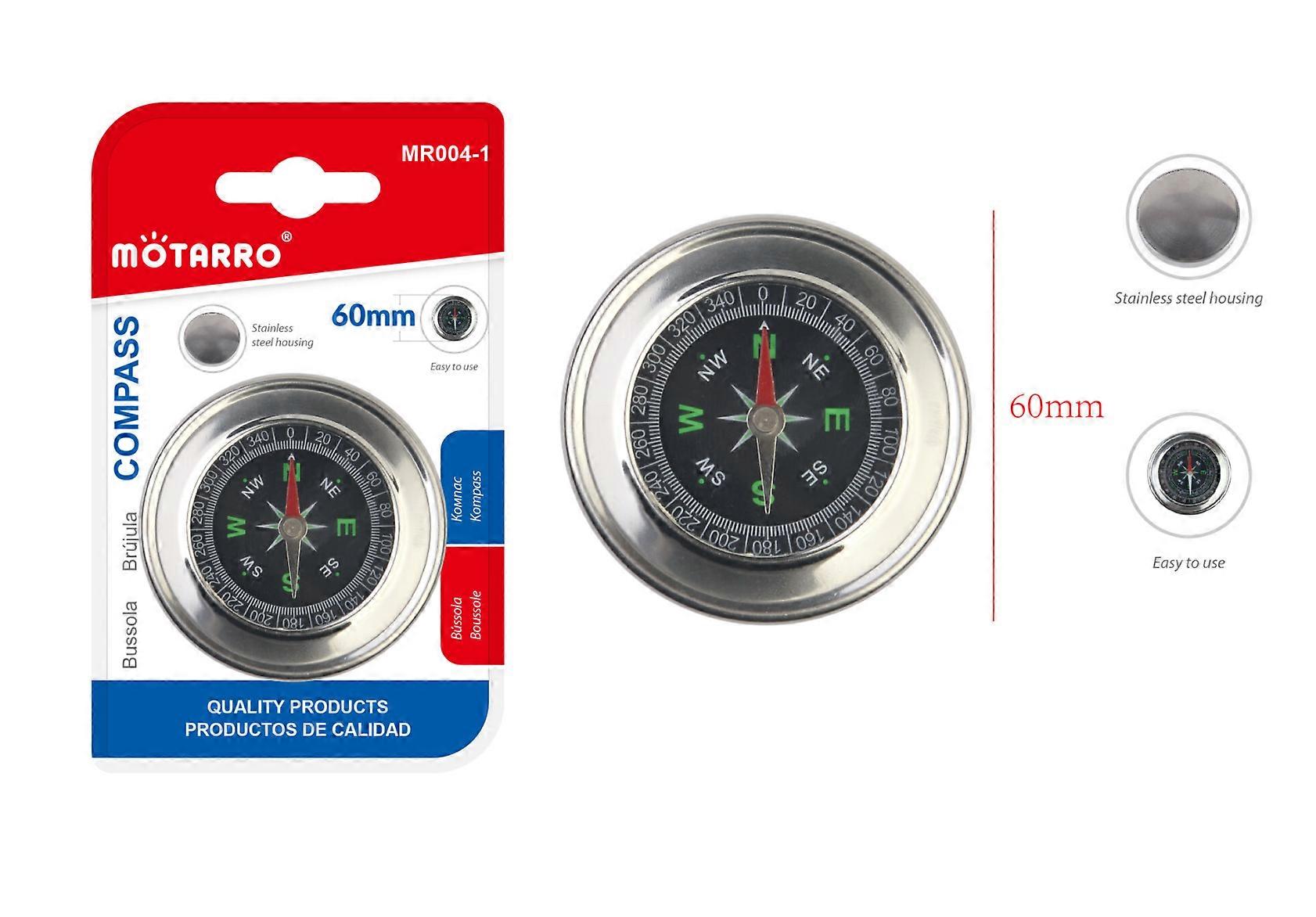 Waterproof Military Compass for Hiking with Luminous 360° Rotating Dial and Liquid Damping System