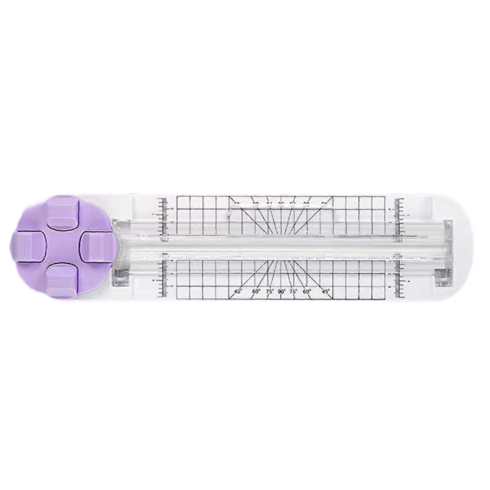Paper Cutter Paper Handling Tool with 4 Functions Cutting Punching Trimming Creasing  Purple