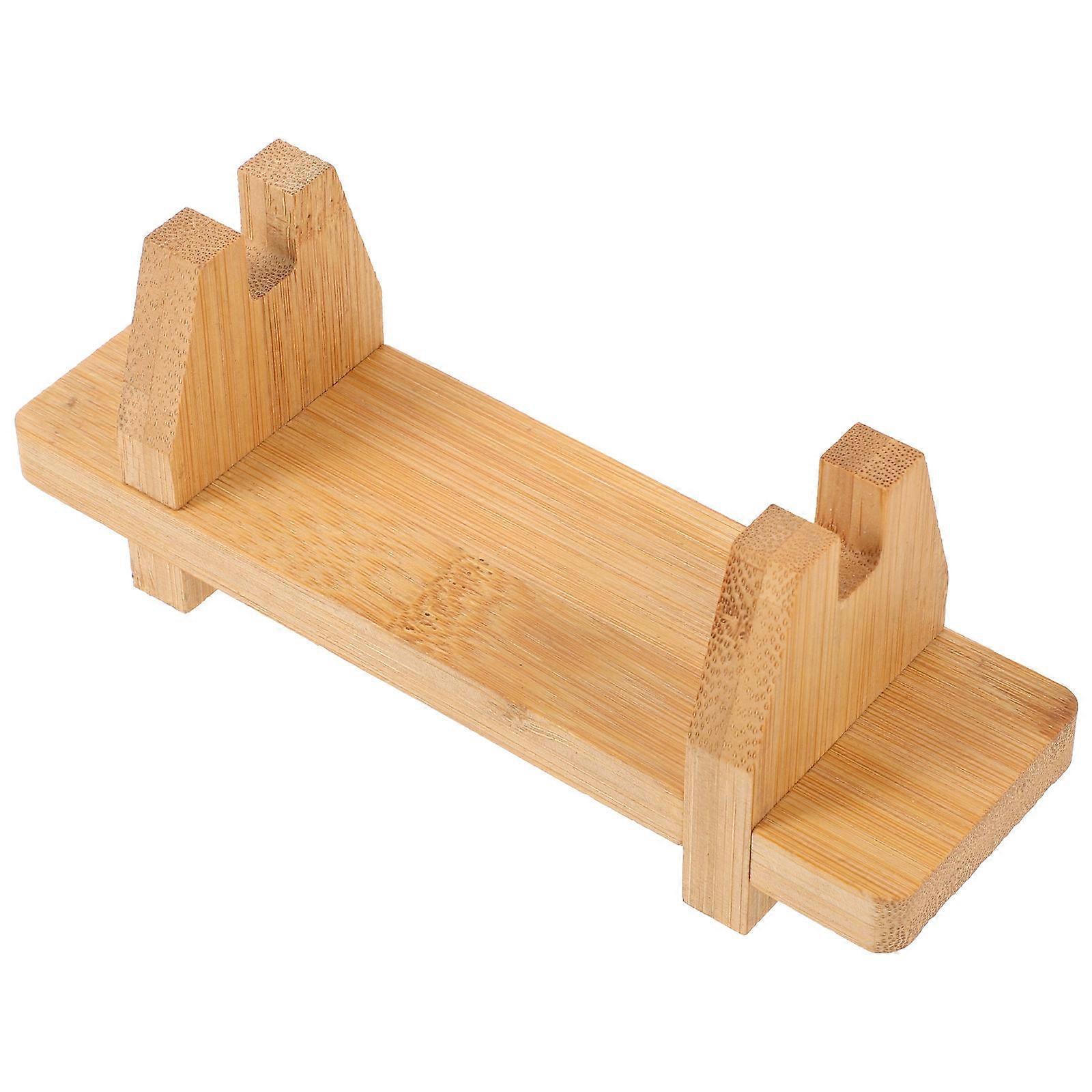 Chinese Fan Holder Bamboo Display Stand for Displaying 2Pcs Fans