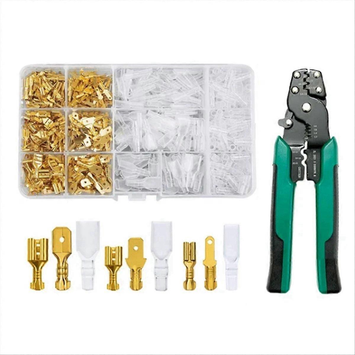 900Pc Crimp Terminal O Shaped 2.8/4.8/6.3Mm Cable Termination Plier