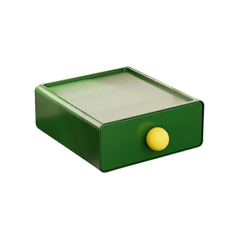 WSRRDRECVHi Bamboo Board Storage Box Multi-layer Wooden Desktop Drawer Storage Box