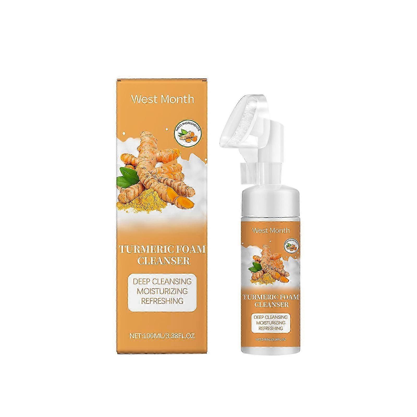 Turmeric Foam Cleanser - Gentle Pore Cleanser for Refreshing, Moisturizing, and Acne Control