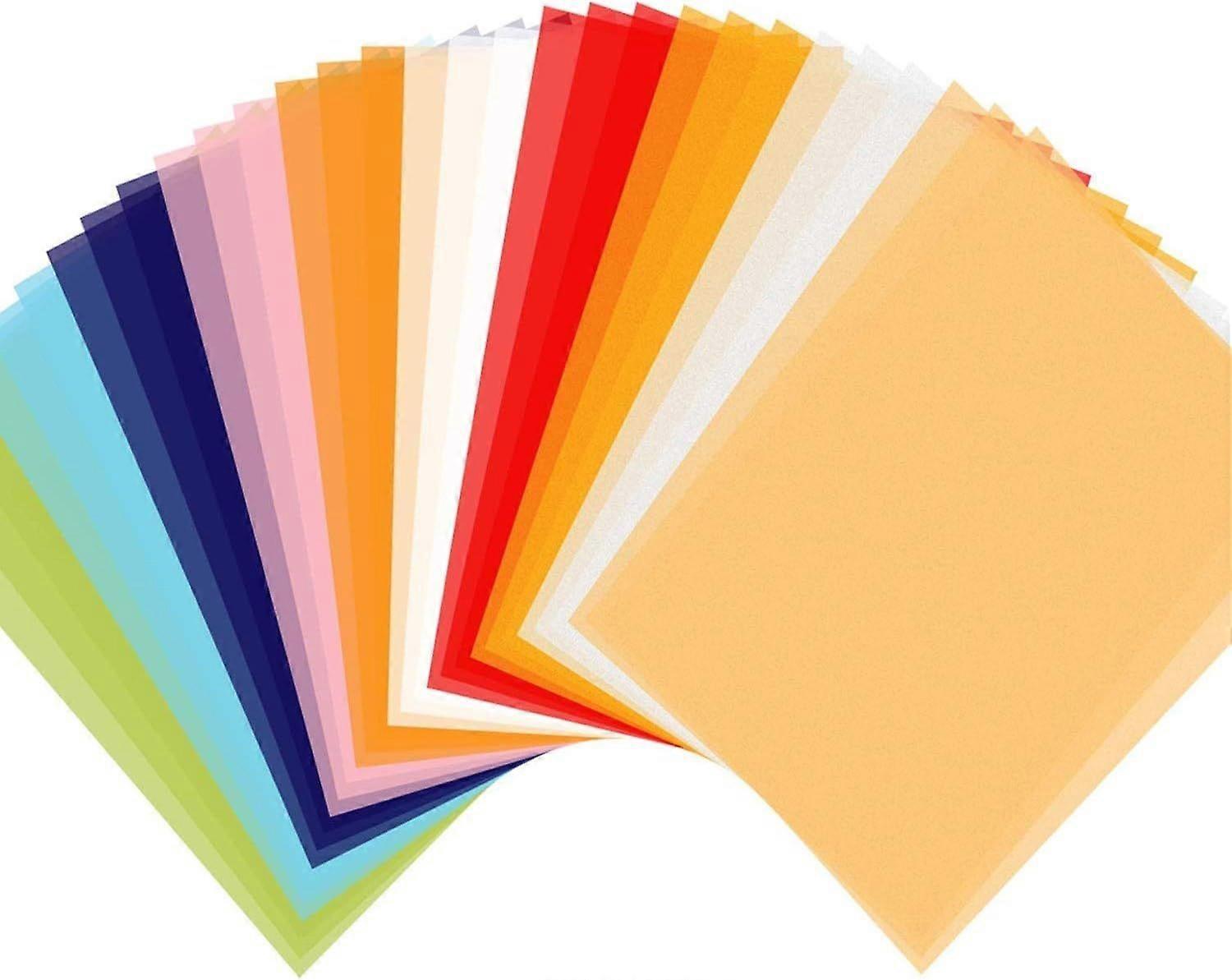 Colored Vellum Paper - 50 Sheets, 10 Colors, 8.5 x 11