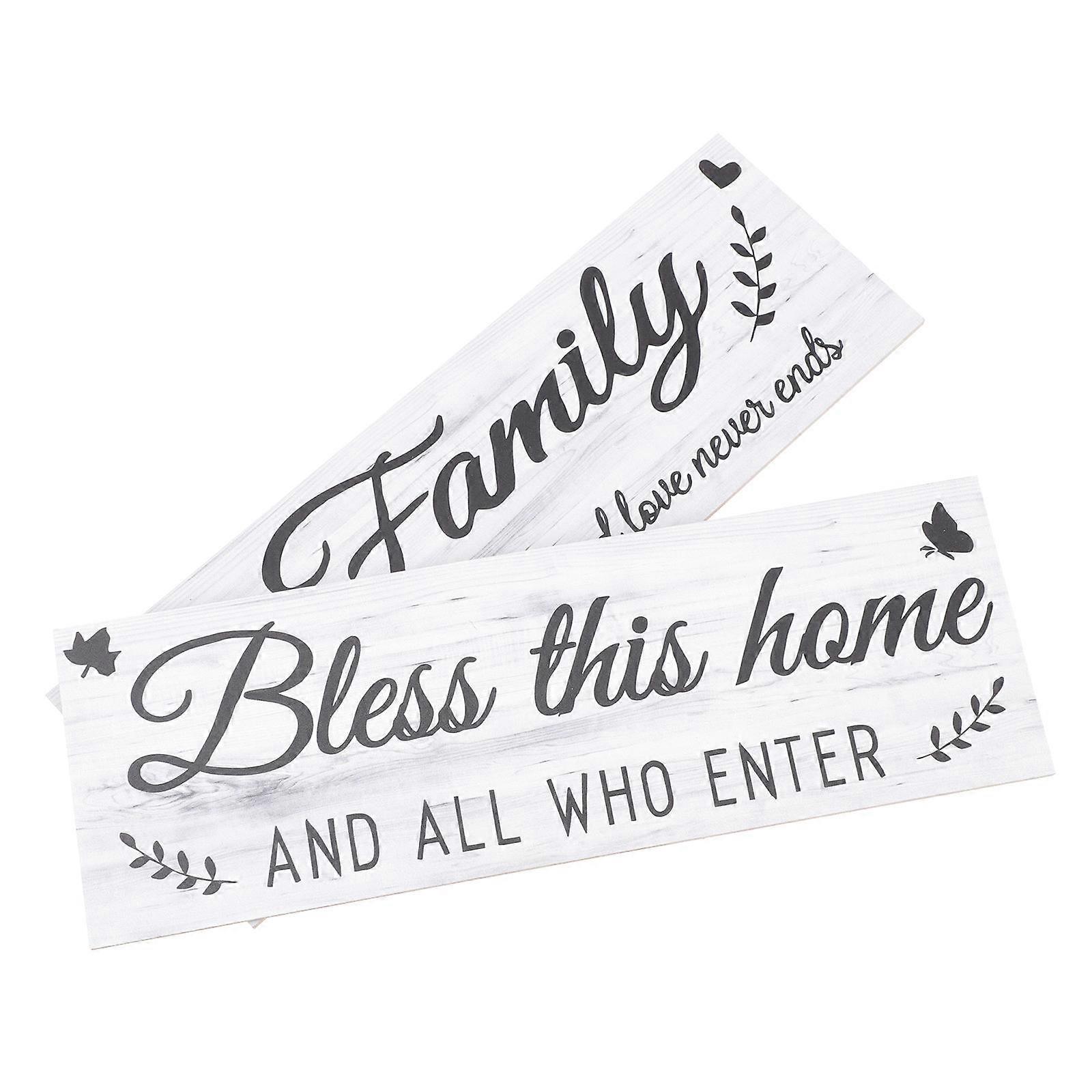 Wooden Wall Hanging Decor Rectangular Home Interior Light Grey for Home Decoration 2Pcs