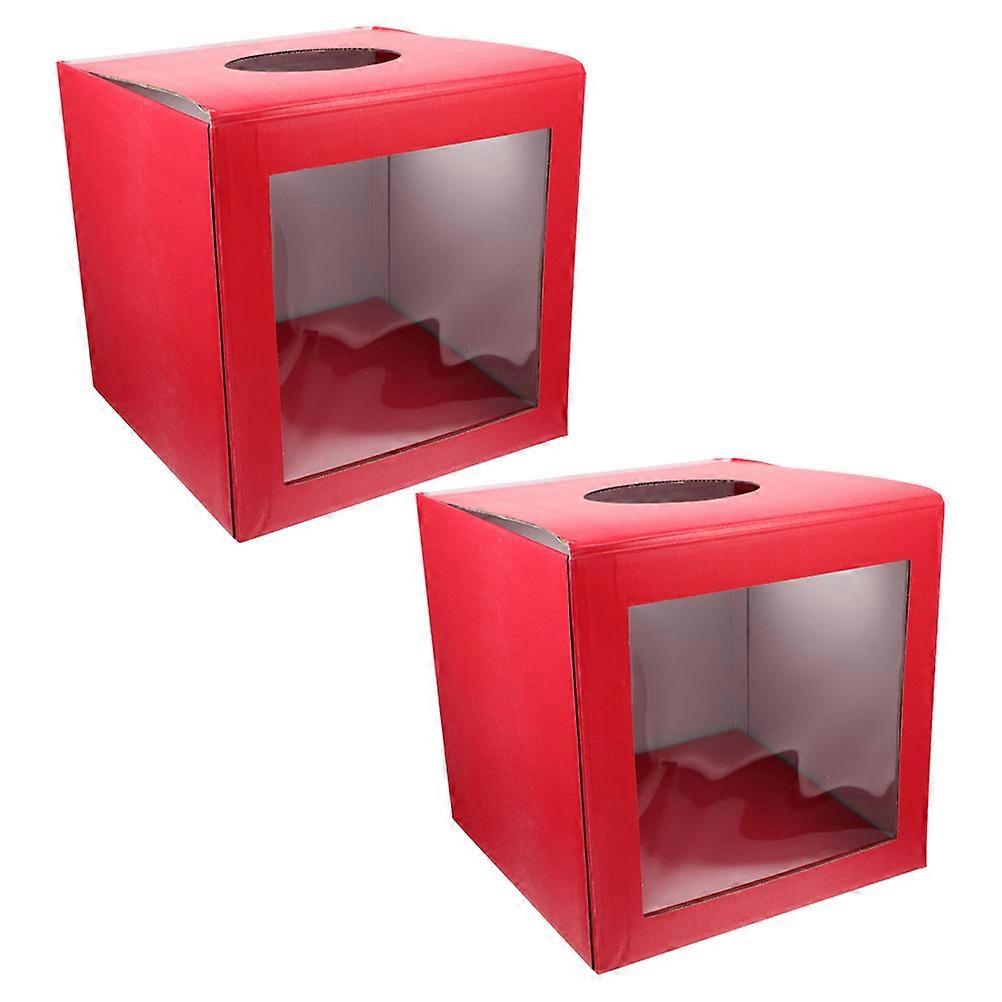 Raffle Ticket Container Cardboard Suggestion Box for Fundraising 2Pcs