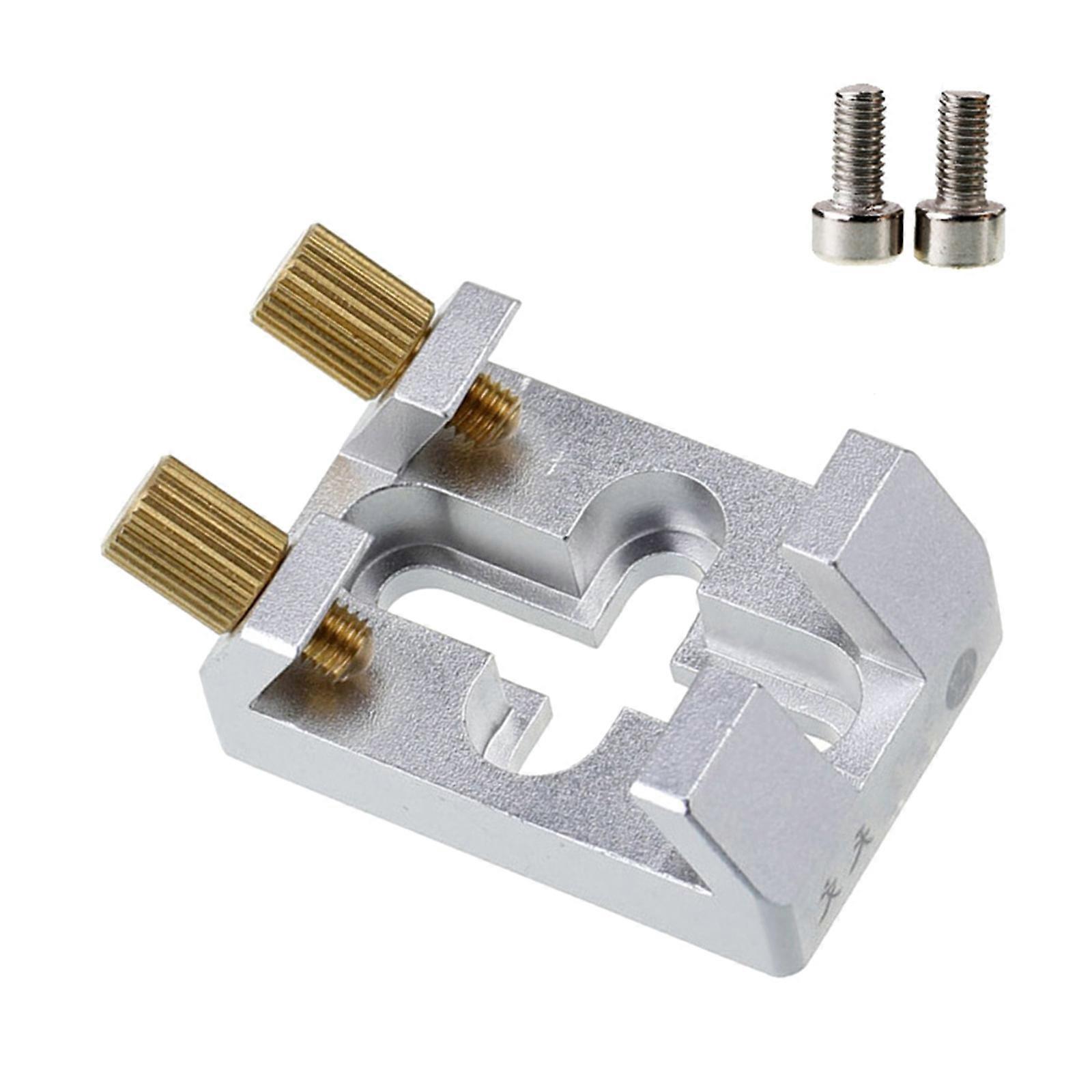 Base de télescope en aluminium Monture de chercheur Support de monture en queue d’aronde Support de base en queue d’aronde avec trou de croix pour l’astrophotographie Argent