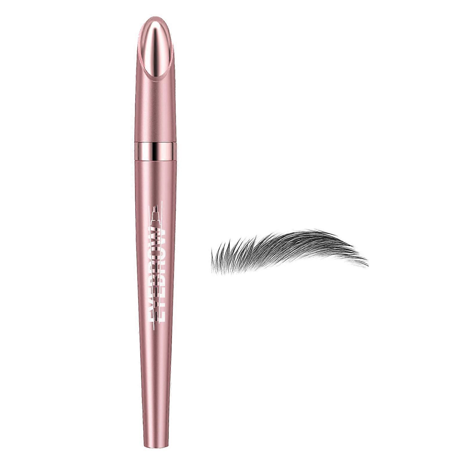 Waterproof Eyebrow Pencil with 4 Fork Tip, LongLasting Liquid Brow Pen for Natural Hairlike Strokes