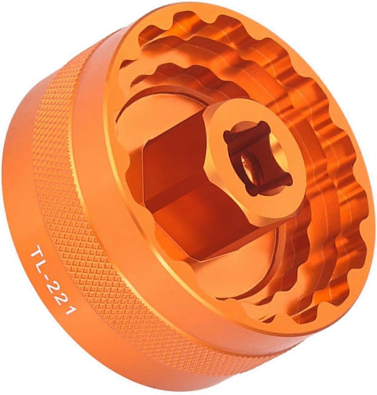 Bicycles 5 in 1 Bottom Bracket Cup Tool Bicycles Bottom Bracket Extractor Remover Bottom Bracket Wrench Spanners Sockets  orange color