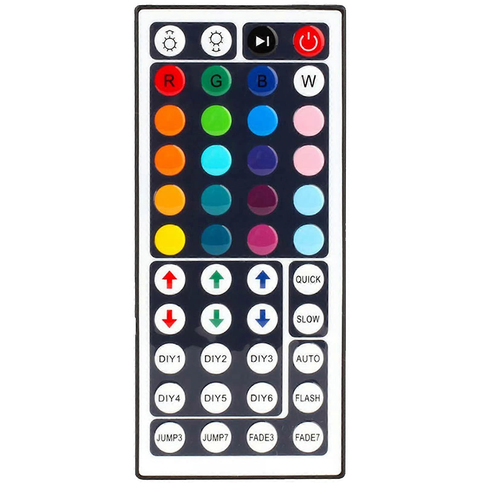 44 Key RGB LED Strip Light Remote Controller for SMD 5050 2835 3528 with Multiple Color Modes