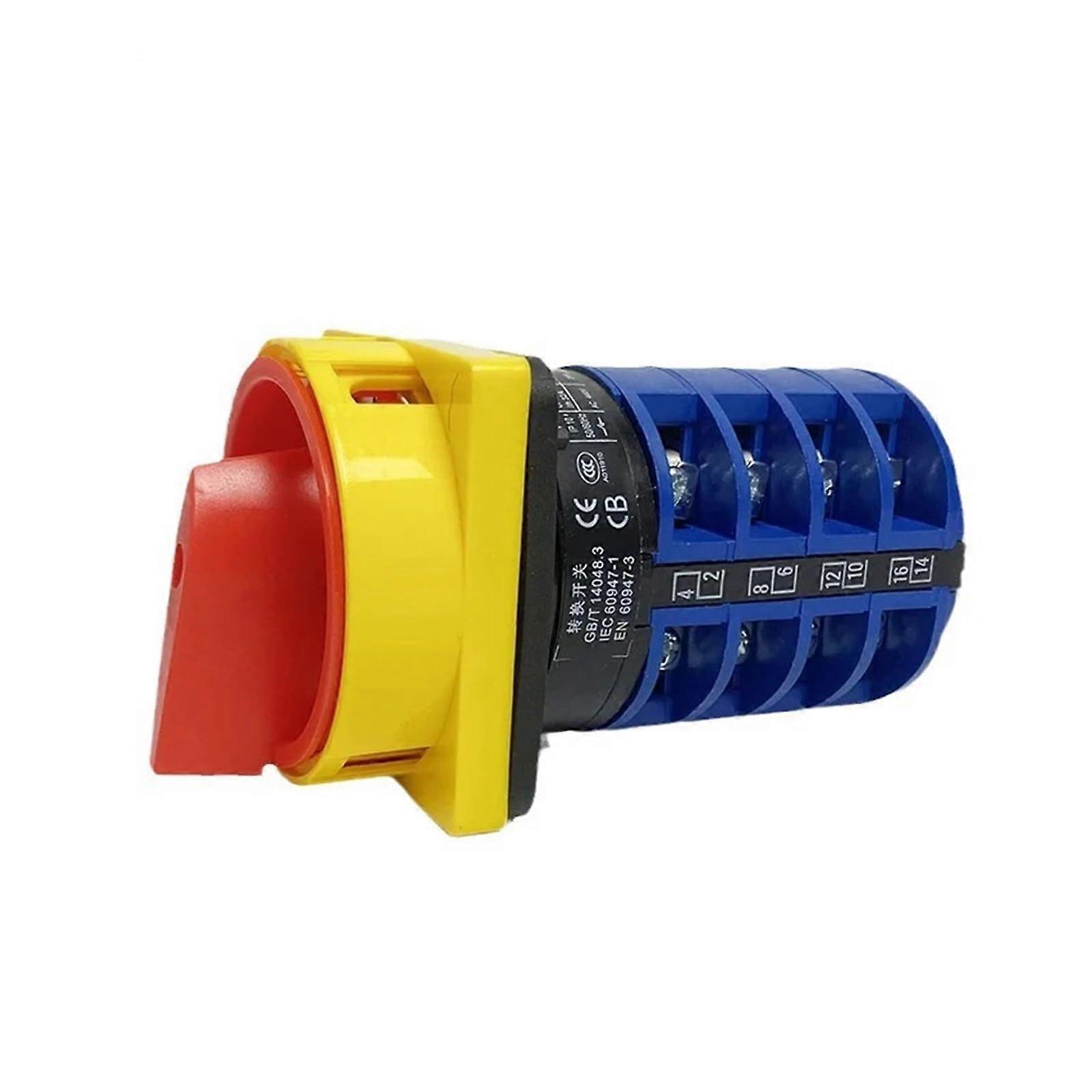 Cam Switch 690V 32A Padlock Safety Lock 4 Pole Changeover Rotary Switch ON/OFF Dual Position