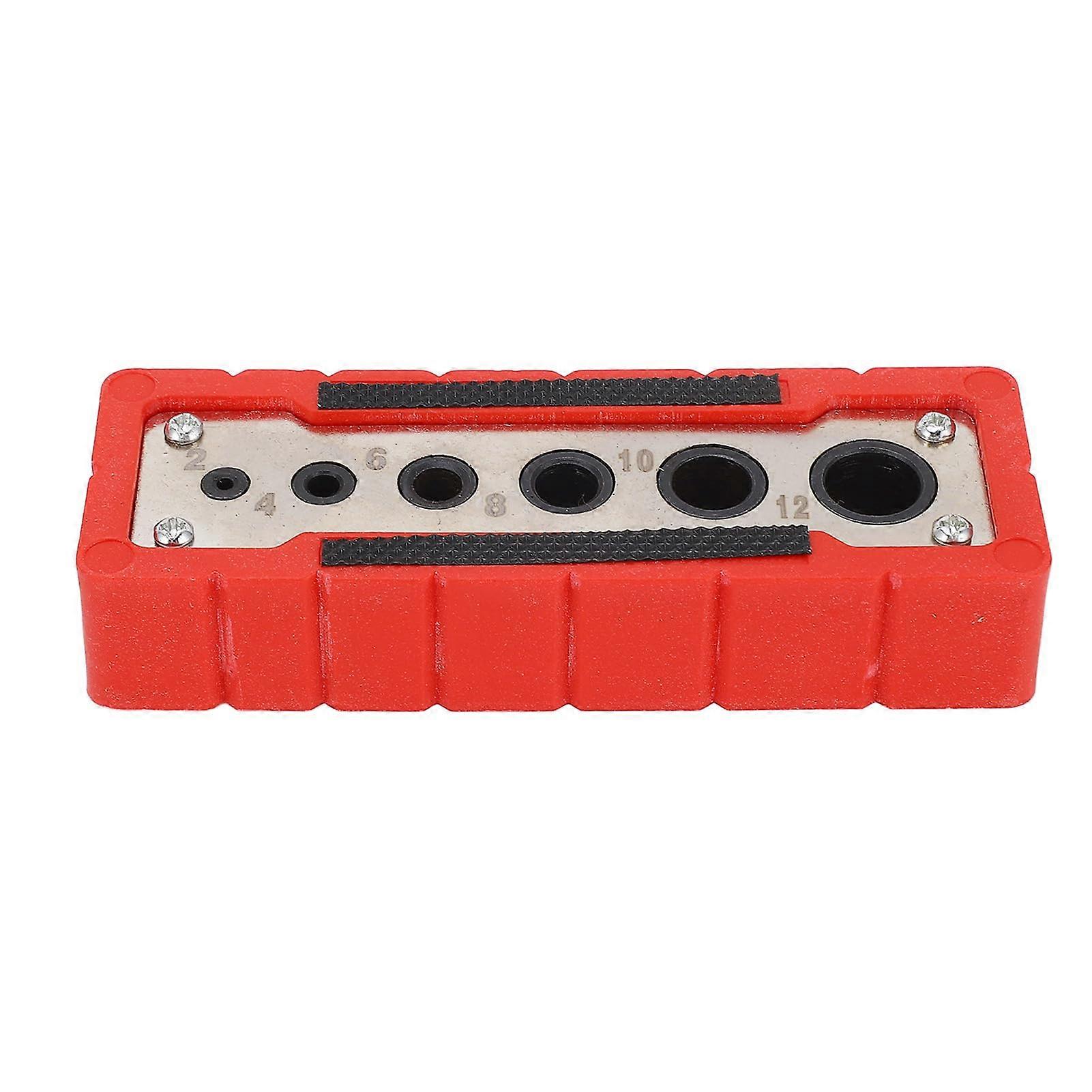 Woodworking Drill Guide 2–12mm Adjustable Hole Jig, Durable Steel for Precision Cabinet and Furniture Making