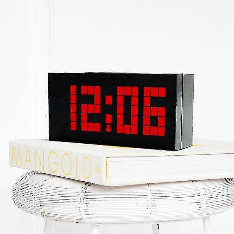 Digital Electronic Alarm Clock Creative LED Desk Clock US Plug 4 Digits 7 Segments