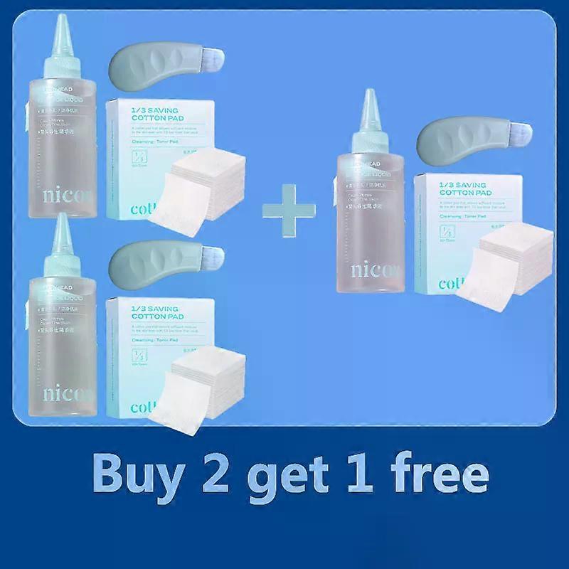 Essence faciale 150ML + 50pcs coton humide + stylo anti-rayures [ensemble de trois pi��ces] hydratant propre dissolvant les pores nettoyage e