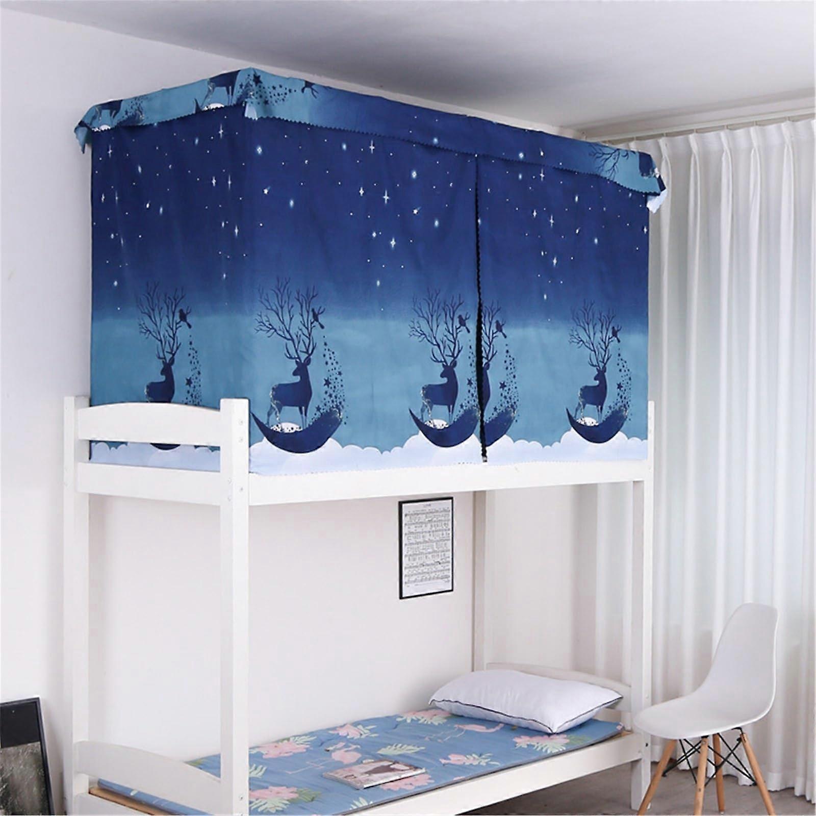 Bunk Bed Curtains Set with Privacy Protection, Light Blocking, Breathable Fabric for Bottom Loft Bed